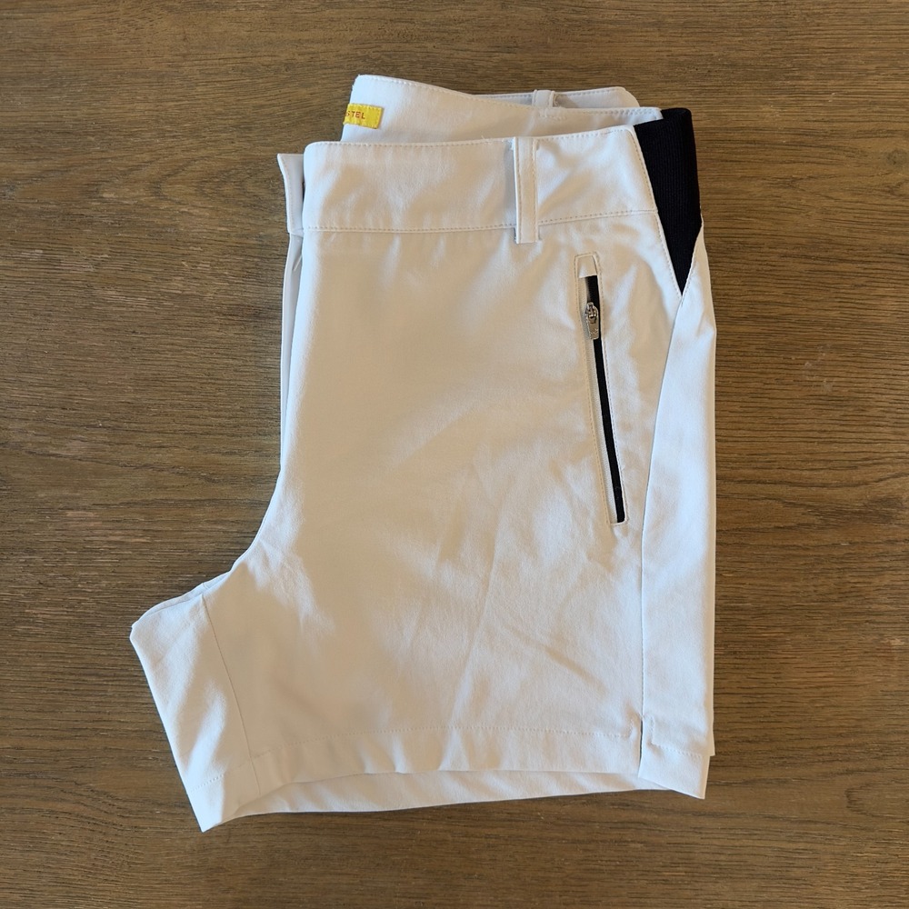 Louis Castel Women's White Golf Shorts-Size 70-U.S 4-Japanese Performance Fabric - Picture 13 of 16
